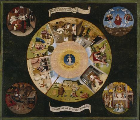 Hieronymus Bosch A hét főbűn és a négy végső dolog 1480 körül
